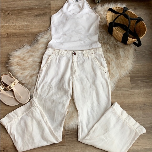 Prada Pants - Prada cream linen trousers